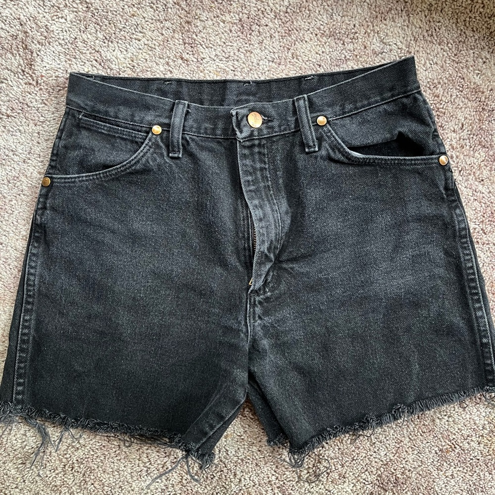 Black wrangler cut off Denim Women's Shorts